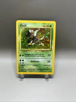 Pokemon Card Pinsir Jungle Holo Misprint Error No Jungle Flower Set Symbol MP - Image 4