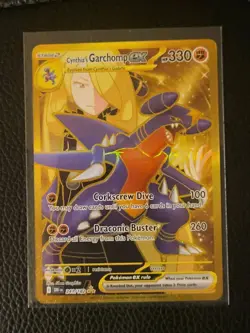 Cynthia's Garchomp EX 241/182 Destined Rivals Gold Hyper Rare Card - Image 1