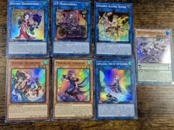YU-GI-OH MISC 7 CARD LOT PRETTY LADIES FROM VARIOUS SETS ALL SUPER RARES/NM - Image 1