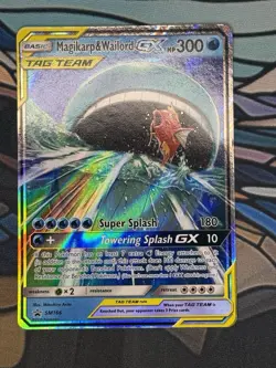 Pokemon Magikarp and Wailord Tag Team GX Promo Card Sun And Moon Team Up SM166 - Image 1