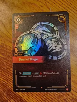 Riftbound TCG League Of Legends Origins Epic Seal of Rage 040/298 NM Card - Image 1