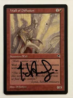 Signed Wall Of Diffusion By DiTerlizzi MTG Magic The Gathering - Image 1