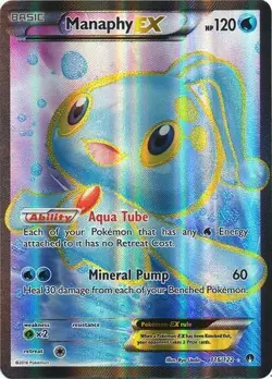 Manaphy EX - 116/122 - Full Art Ultra Rare NM Pokemon XY Breakpoint - Image 1