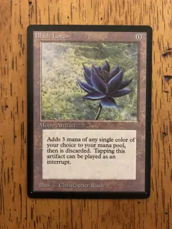 Mtg - Black Lotus - Beta - Artist Altered - Restricted - WATCH VIDEO OF THE ITEM - Image 1