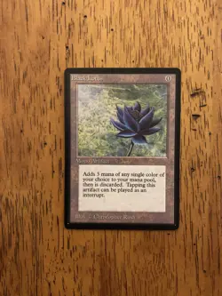 Mtg - Black Lotus - Beta - Artist Altered - Restricted - WATCH VIDEO OF THE ITEM - Image 3