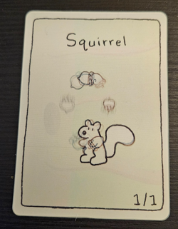Cardboard Crack Patreon 1/1 Squirrel Juggling Acorns Lenticular Artist Token MTG - Image 1