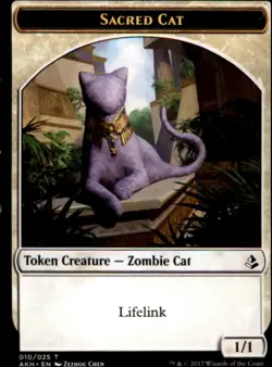 Amonkhet #10 Sacred Cat Token - Image 1