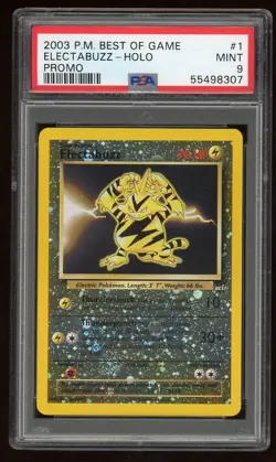 2003 Pokemon Best of Game Electabuzz Reverse Holo Promo #1 PSA 9 - Image 1