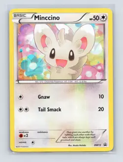 Pokemon TCG Minccino - (Cracked Ice Holo) BW13 Black and White Promos Holo LP - Image 1