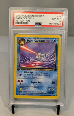 2000 Pokemon Team Rocket Dark Golduck 1st Edition #37 PSA 8 WOTC Vintage - Image 1