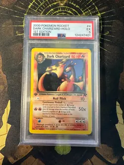 Pokemon Dark Charizard 4/82 Team Rocket 1st Edition Holo Vintage PSA 5 - Image 1