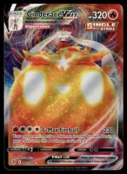 Pokemon Tcg Cinderace VMAX #45 Pokemon Fusion Strike NM - Image 1