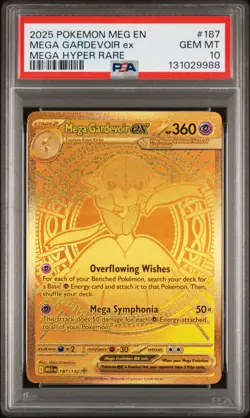2025 POKEMON MEG EN-MEGA EVOLUTION MEGA HYPER RARE #187 MEGA GARDEVOIR EX PSA 10 - Image 1