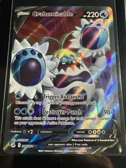 Pokemon TCG Crabominable V Full Art 248/264 Swsh08: Fusion Strike Holo NM - Image 1