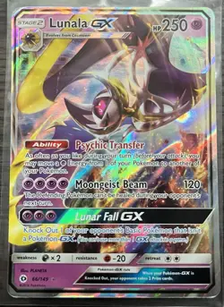 Lunala GX 66/149 Pokemon TCG Sun Moon Base Set Holo LP - Image 1