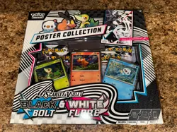 NEW!!! Pokemon TCG Scarlet & Violet White Flare Black Bolt Poster Collection - Image 1