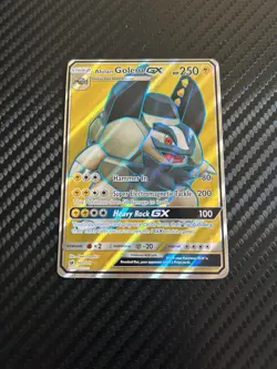 Pokemon TCG Alolan Golem GX Crimson Invasion 102/111 Holo Full Art Ultra Rare - Image 1