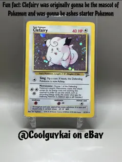 Pokemon Clefairy Base Set 2 Holo Moderately Played But Very Sparkly Clean Holo - Image 1