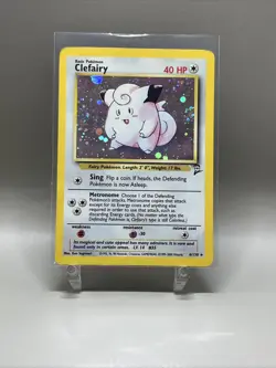 Pokemon Clefairy Base Set 2 Holo Moderately Played But Very Sparkly Clean Holo - Image 2