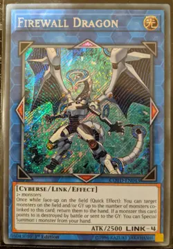 YuGiOh Firewall Dragon Secret Rare 1st Edition COTD-EN043 NM - Image 1