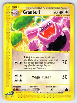 Granbull 61/144 2003 Skyridge Pokemon Card Vintage WOTC Komiya Art Nintendo - Mp - Image 1