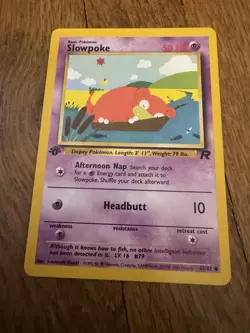 Pokemon Card - Slowpoke 1st Edition 67/82 Team Rocket - Image 1