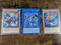 YU-GI-OH 3 CARD MERMAIL LOT RA04/25LP SECEET RARE NM - Image 1