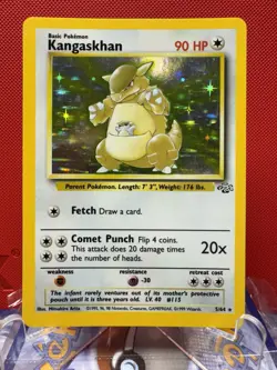 Pokemon TCG Kangaskhan Holo Rare Jungle Card 5/64 LP+ Condition - Image 1