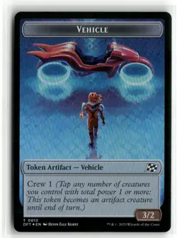 Emblem - Chandra, Spark Hunter / Vehicle Foil Token - MTG - Aetherdrift - Magic - Image 2