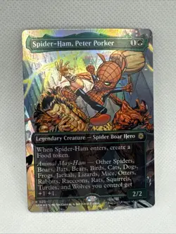 MTG - NM Spider-Ham, Peter Porker (Borderless) Marvel's Spider-Man Foil - Image 1