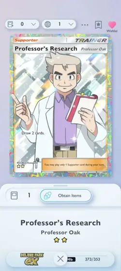 [English] Professor's Research | Full Art | 2 Star ?? | Pokemon TCG Pocket Trade - Image 1
