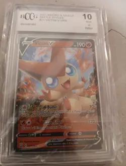 2021 Pokemon SWSH Sword & Shield Battle Styles #21 Victini V URR BCG 10 MINT!🔥 - Image 2