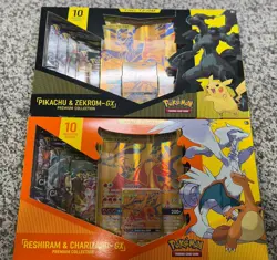 Pokemon TCG: Reshiram & Charizard/Pikachu & Zekrom GX Tag Team Boxes 2021 Sealed - Image 1