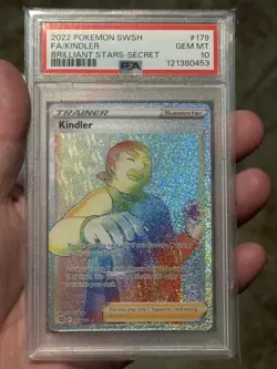 PSA 10 FULL ART KINDLER #179 SECRET 2022 POKEMON SWORD & SHIELD BRILLIANT STARS - Image 1
