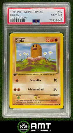 77822643 1999 Pokemon German #47/102 Digda 1st Edition PSA 10 - Image 1