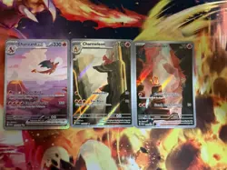 Pokemon Scarlet and Violet 151 Set Charizard EX Charmeleon Charmander Trio SIR - Image 1