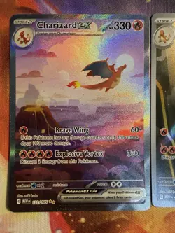 Pokemon Scarlet and Violet 151 Set Charizard EX Charmeleon Charmander Trio SIR - Image 2