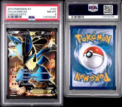 2014 POKEMON XY FURIOUS FISTS #107 FA/LUCARIO EX FURIOUS FISTS PSA 8 - Image 3
