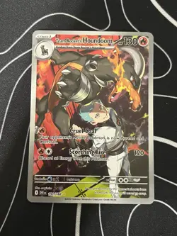 Pokemon Destined Rivals Team Rocket’s Houndoom 191/182 Illustration Rare NM - Image 1
