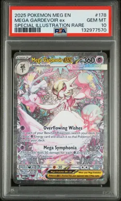 2025 POKEMON MEG EN-MEGA EVOLUTION #178 MEGA GARDEVOIR EX PSA 10 - Image 1