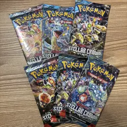 Pokemon Stellar Crown Booster Packs Lot Of 6 - Image 1