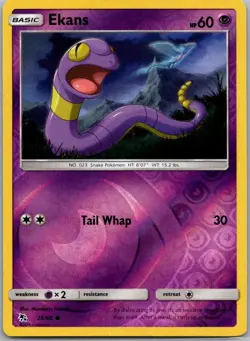 Ekans 26/68 - Pokemon TCG - Hidden Fates Reverse Holo - Image 1