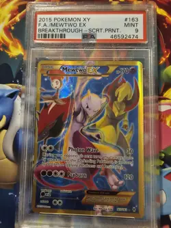 XY Mewtwo EX 2015 Pokemon Breakthrough 163 Secret rare PSA 9 MINT 💎 - Image 1