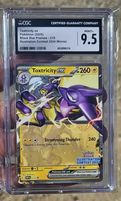 Toxtricity EX 215 Black Star Promo PSA 9.5 Pokemon Illustration Contest - Image 1