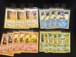 Shadowless Base Set Pokemon Lot Vintage Red Cheeks Pikachu, Charmander, 17 Cards - Image 2
