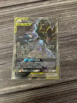 Pokemon TCG Tag Team Garchomp and Giratina GX SM193 Alternate Art Promo Moderate - Image 1