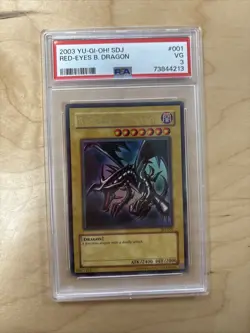 2003 YU-GI-OH! STARTER DECK JOEY #001 RED-EYES B. DRAGON PSA 3 VG - Image 1