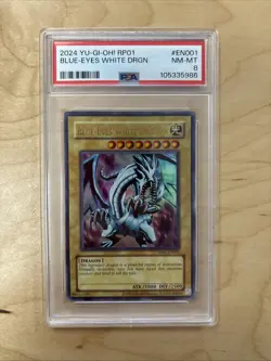 2024 YU-GI-OH! LDK2 #ENK01 Blue-Eyes White Dragon #ENK01 PSA 8 - Image 1