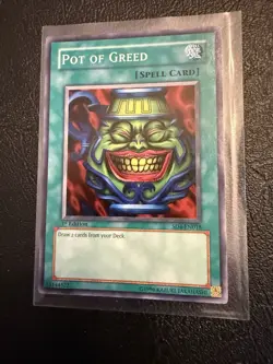 Yugioh Pot of Greed SD4-EN018 1st Edition Common x2 (LP) - Image 1