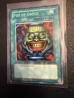 Yugioh Pot of Greed SD4-EN018 1st Edition Common x2 (LP) - Image 3